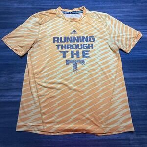 Adidas Running Through The‎ T Shirt Athletic Activewear Orange UT